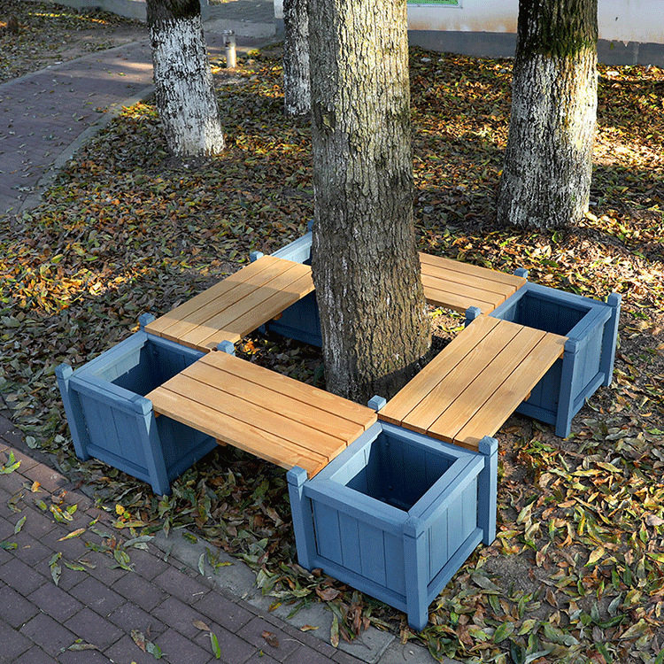 户外防腐木花箱椅组合实木绿植花盆室外坐凳座椅广场围树种植花槽,基础建材,塑木,淘宝优惠券,粉丝福利购,淘宝优惠卷