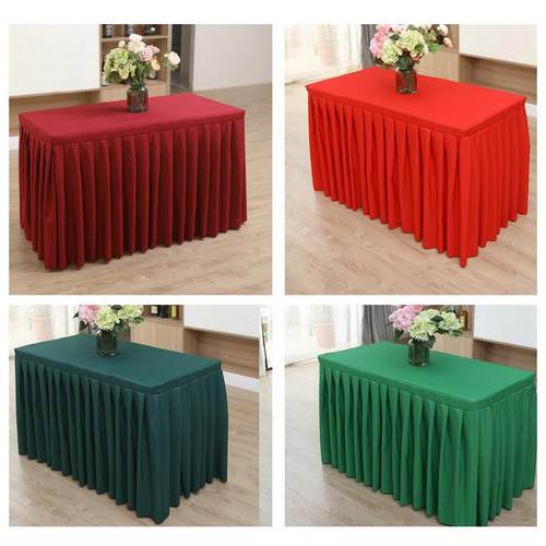 定做IBM桌布桌套桌罩台布签到台裙会议桌裙婚庆展会活动台布台裙