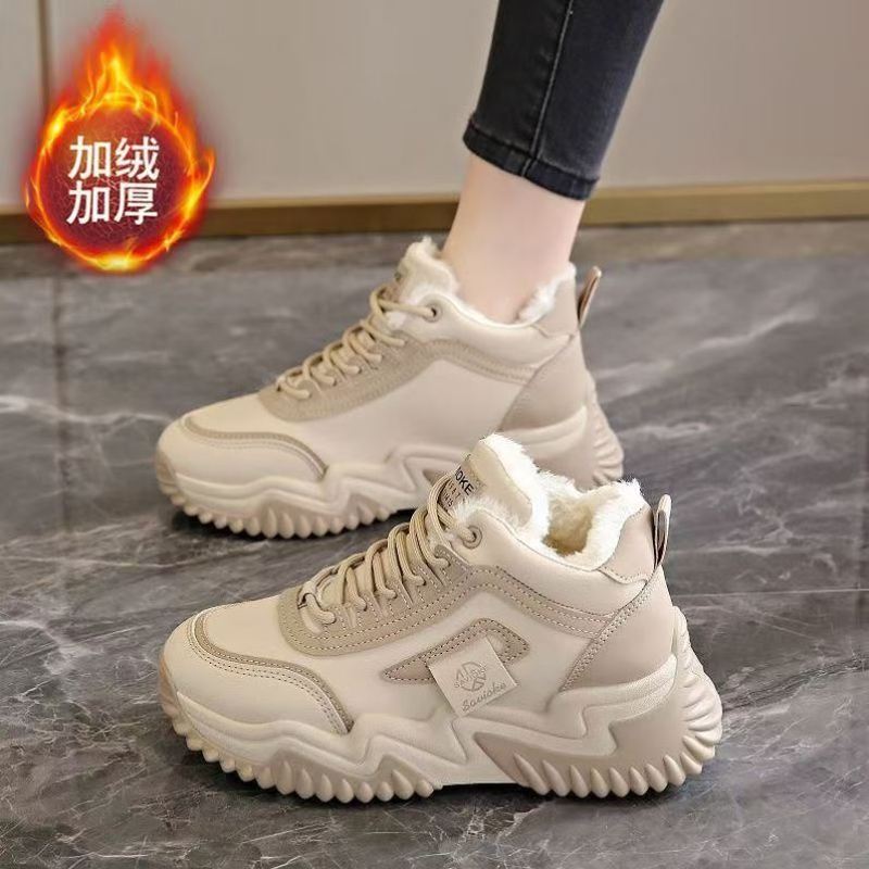 哈尔滨加绒运动鞋女款大棉鞋冬季2025加厚保暖休闲时尚雪地靴防滑