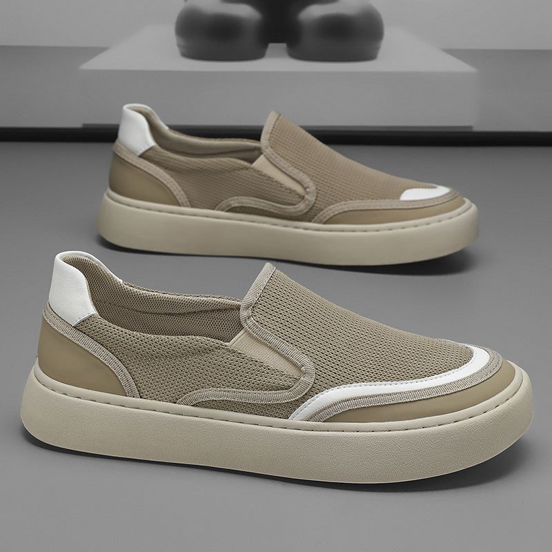 老北京布鞋男夏季透气驾车鞋轻便懒人一脚蹬男鞋潮流超轻帆布板鞋