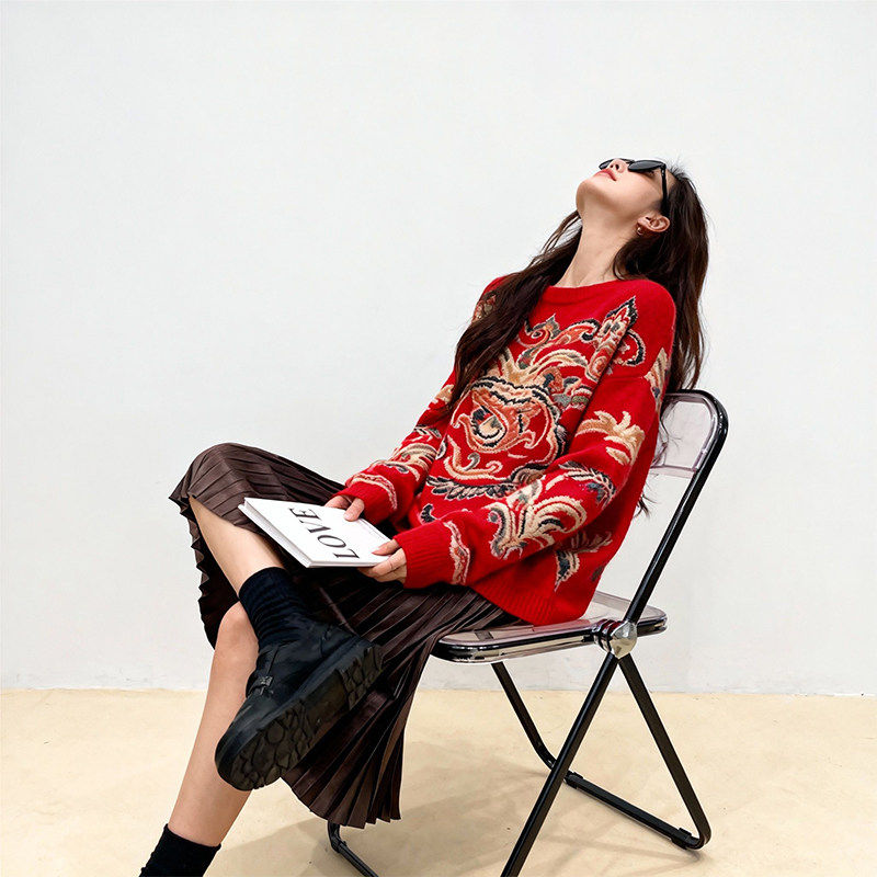 独特高端新中式国风毛衣女2026冬季新款爆款慵懒宽松超火针织上衣,女装/女士精品,大码内搭,淘宝优惠券,粉丝福利购,淘宝优惠卷