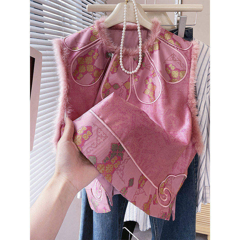 新中式温婉2026年冬高级感无袖夹棉马甲国风通勤轻奢斜襟盘扣背心,女装/女士精品,马夹,淘宝优惠券,粉丝福利购,淘宝优惠卷