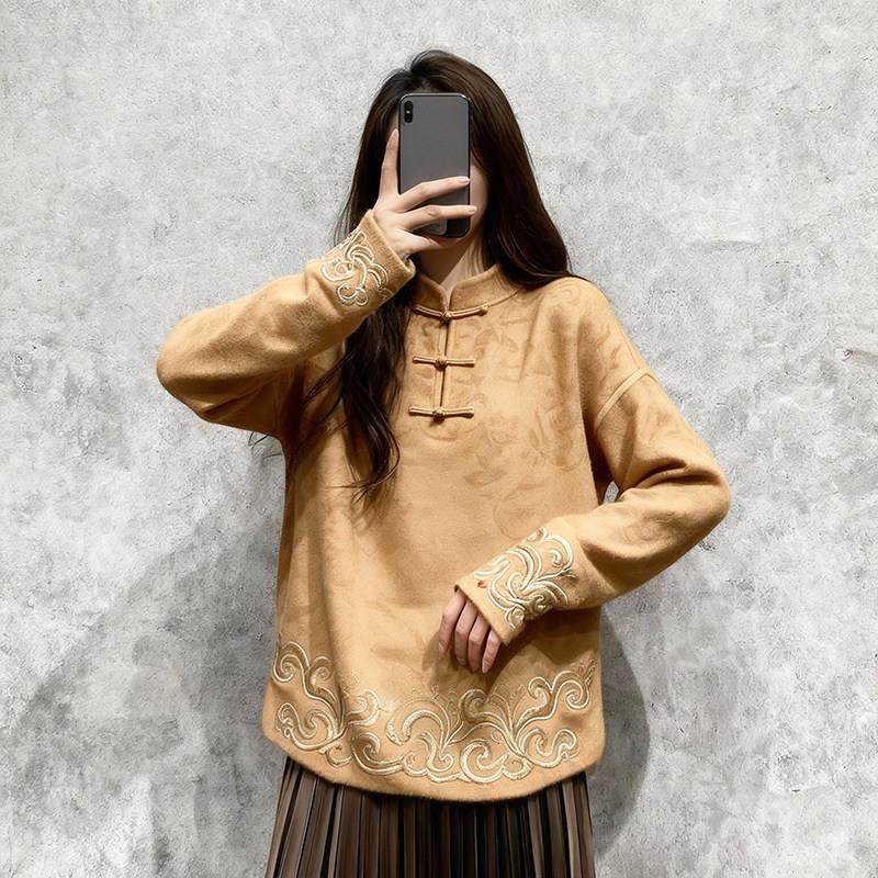 新中式女装国风毛衣气质高级感超好看宽松针织上衣女2026春秋新款,女装/女士精品,大码内搭,淘宝优惠券,粉丝福利购,淘宝优惠卷