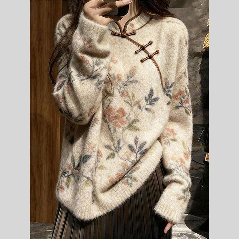 新中式国风毛衣女款2025新款慵懒高级感针织可外穿内搭上衣女秋冬,女装/女士精品,大码套装,淘宝优惠券,粉丝福利购,淘宝优惠卷