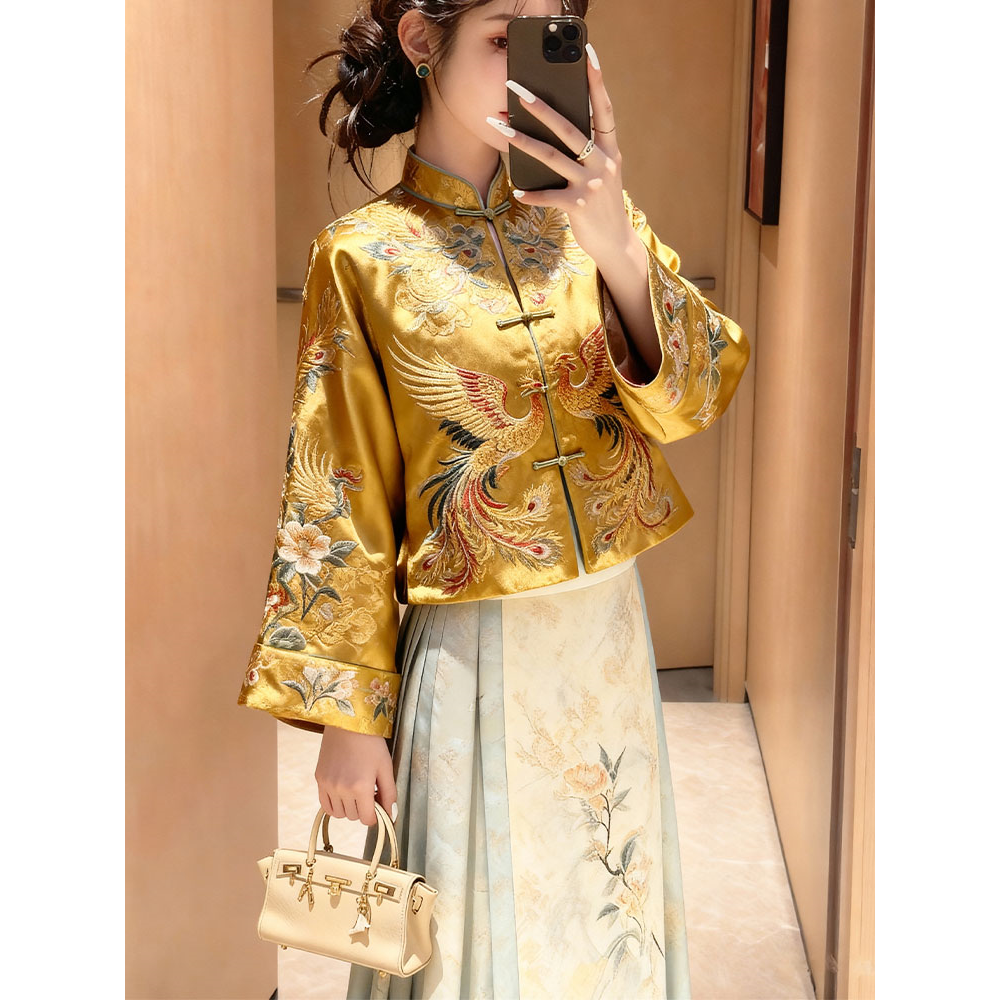 复古气质高级感精致独特漂亮新中式女装国风刺绣外套2025秋季新款,女装/女士精品,上衣,淘宝优惠券,粉丝福利购,淘宝优惠卷