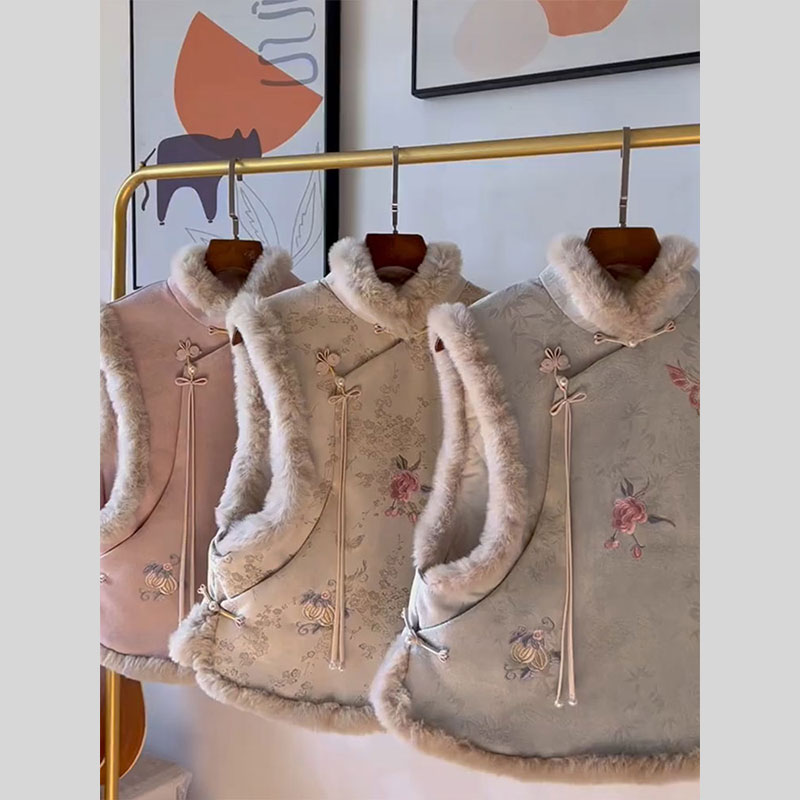 新中式禅意唐装外套秋冬坎肩马夹