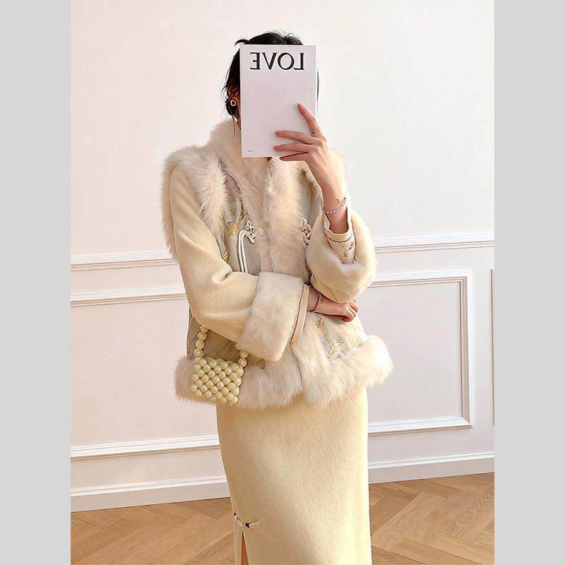 深冬装搭配一整套新中式女装国风高级感马甲连衣裙两件套装秋冬季,女装/女士精品,大码套装,淘宝优惠券,粉丝福利购,淘宝优惠卷