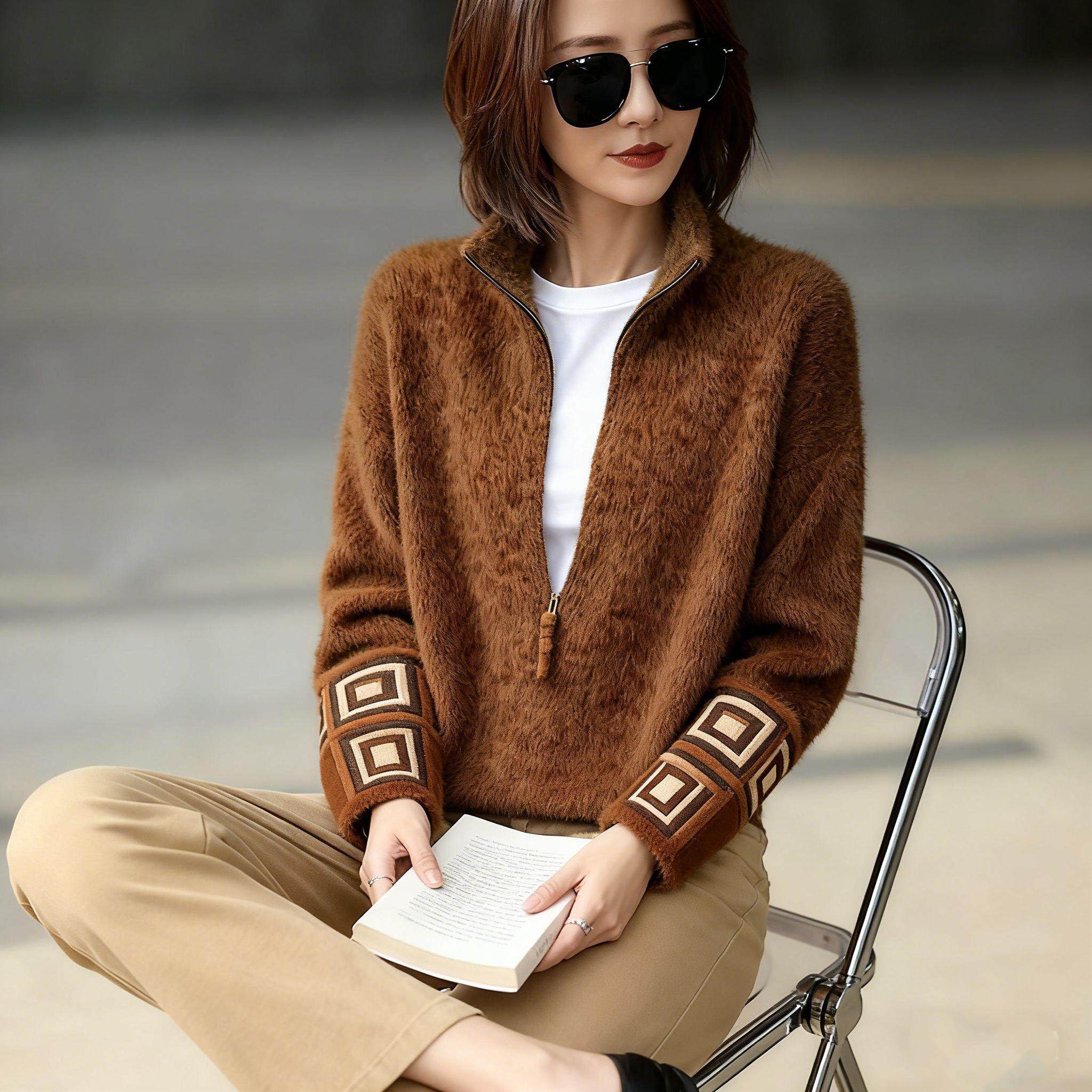 设计感慵懒高级感针织毛衣外套女款新款可外穿内搭上衣女秋冬,女装/女士精品,大码内搭,淘宝优惠券,粉丝福利购,淘宝优惠卷