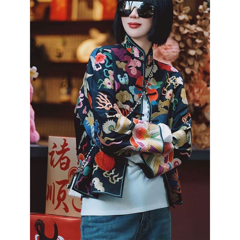 新中式女装刺绣外套国风唐装