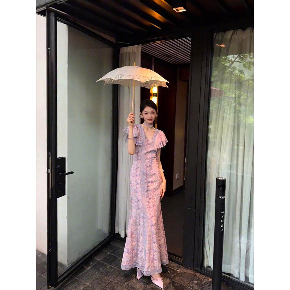 夏季小个子海边度假高级感连衣裙