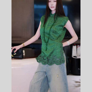 气质中国风年轻款 上衣小衫 盘扣改良唐装 新款 独特女2025夏季 新中式