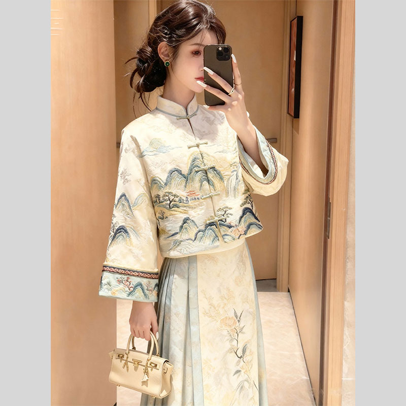 改良汉服新中式外套马面裙两件套