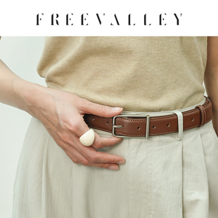 FREE VALLEY/自由谷 春夏新款 牛皮腰带时尚女士腰封 高级气质