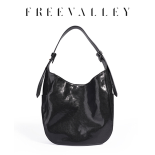 FREE VALLEY/自由谷「明星同款」头层植鞣牛皮托特包 可斜挎