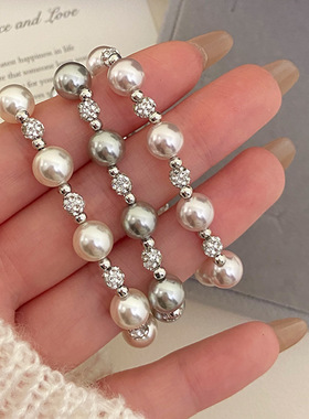 曼塔施家珍珠钻球手链