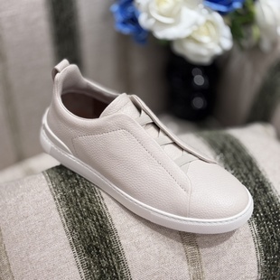 休闲运动鞋 Z家 时尚 奢华商务松男士 三重交叉松紧带手工缝制 25SS