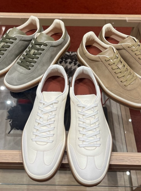 市面最顶 春夏新款lp小白鞋男女同款复古真皮休闲板鞋德训鞋