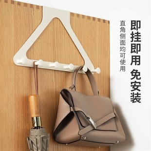 衣柜外侧a面挂架直角挂钩柜子挂衣架免打孔柜边门后挂衣钩置物架