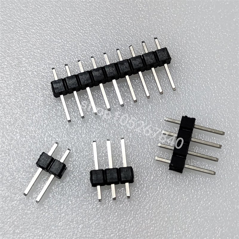 加长排针2.54MM间距单排针 直插针铜 1*2P/3/4/5/6/7-40.P排针镀