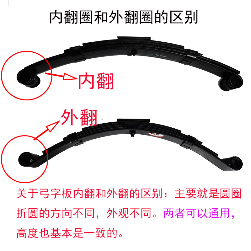 电动三轮车配件弓子板钢板弹簧板后减震拖车P板簧改装底盘件后桥