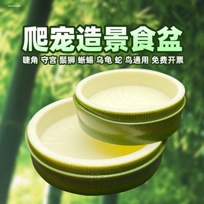 爬宠水盆角蛙水盆爬宠造景盆寄居蟹泡澡盆树蛙饲养箱造景装饰