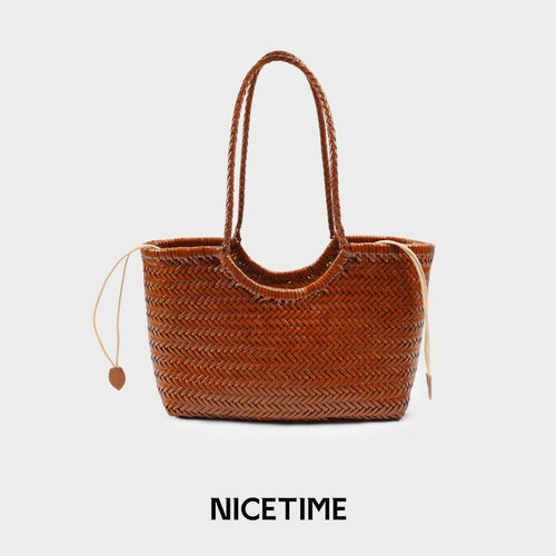 NICETIME夏日限定编织菜篮子包包