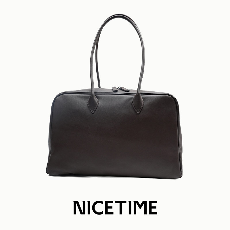 NICETIME通勤必备大容量托特包女士头层牛皮波士顿单肩手提包,箱包皮具/热销女包/男包,通用款女包,淘宝优惠券,粉丝福利购,淘宝优惠卷