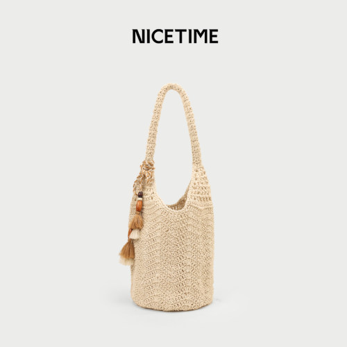 NICETIME手工蜡线镂空编织包