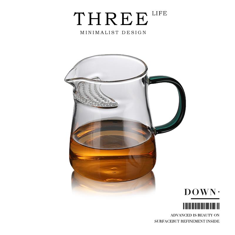 Tlife·Down·玻璃月牙公道杯茶漏一体专用茶具过滤泡茶杯 | 月落