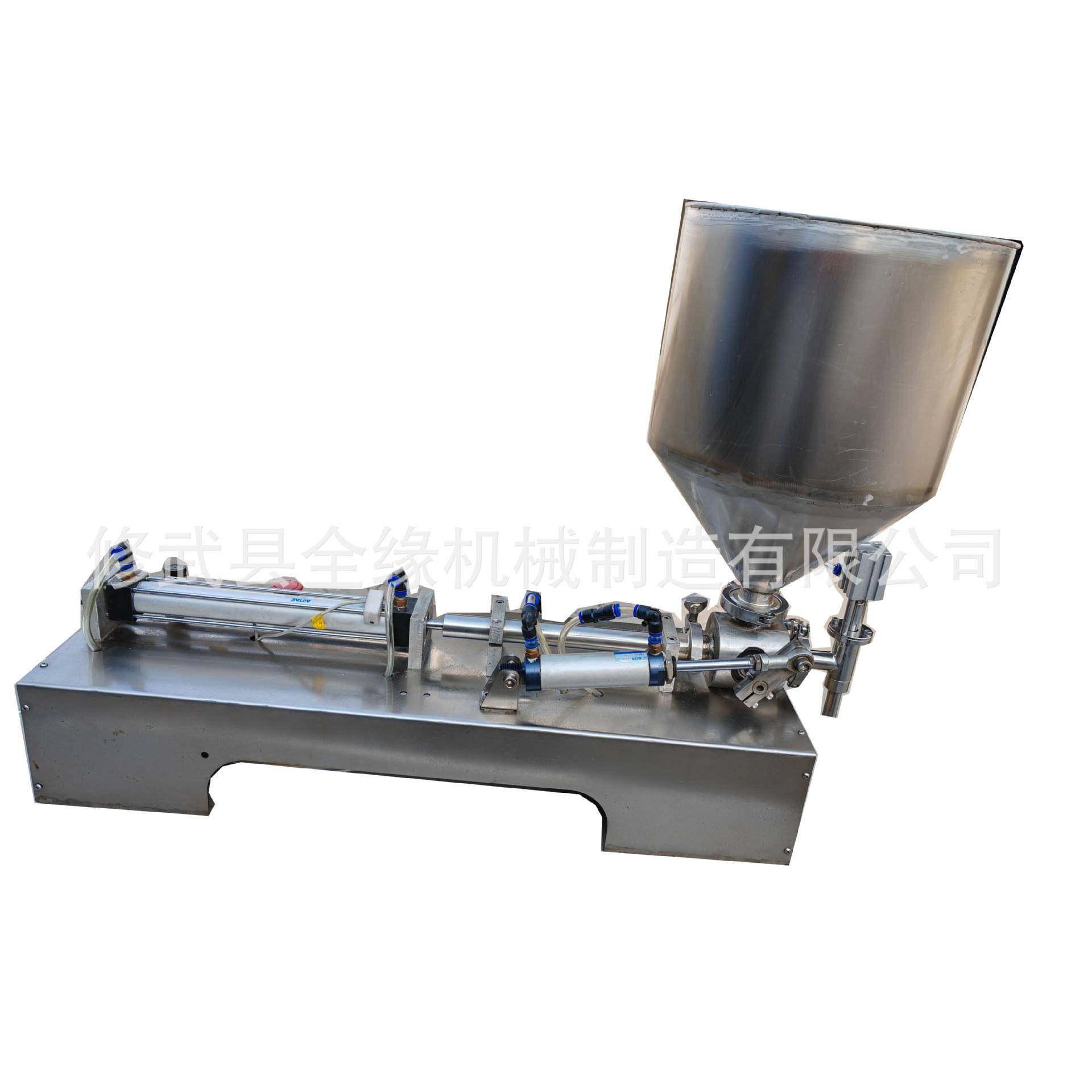 气动式奶茶咖啡拿铁饮料果汁果酱巧克力酱半自动操作灌装机