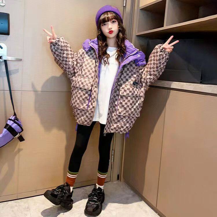 女童棉服外套冬装女孩宽松百搭连帽派克服中大童加绒加厚保暖棉袄,童装/婴儿装/亲子装,棉袄/棉服,淘宝优惠券,粉丝福利购,淘宝优惠卷