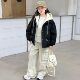女童棉服2025新款 棉衣女孩面包服假两件加厚棉袄潮 儿童中大童短款