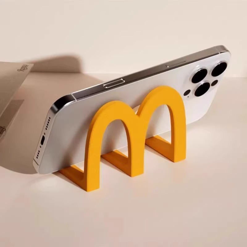 【劲欢】M型麦当劳手机支架麦当劳手机支架办公室桌面摆件女生工位可爱