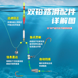 自动找底路滑配件包免调漂路滑配件包套装矶竿路亚滑漂专用配件