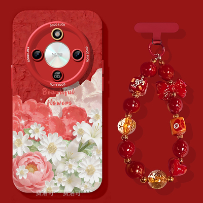 油画云朵集合适用荣耀X70手机壳X60竞速版X50pro套x5o叉x30高端新年保护壳honor华为超火x20se新款x40镜头女i