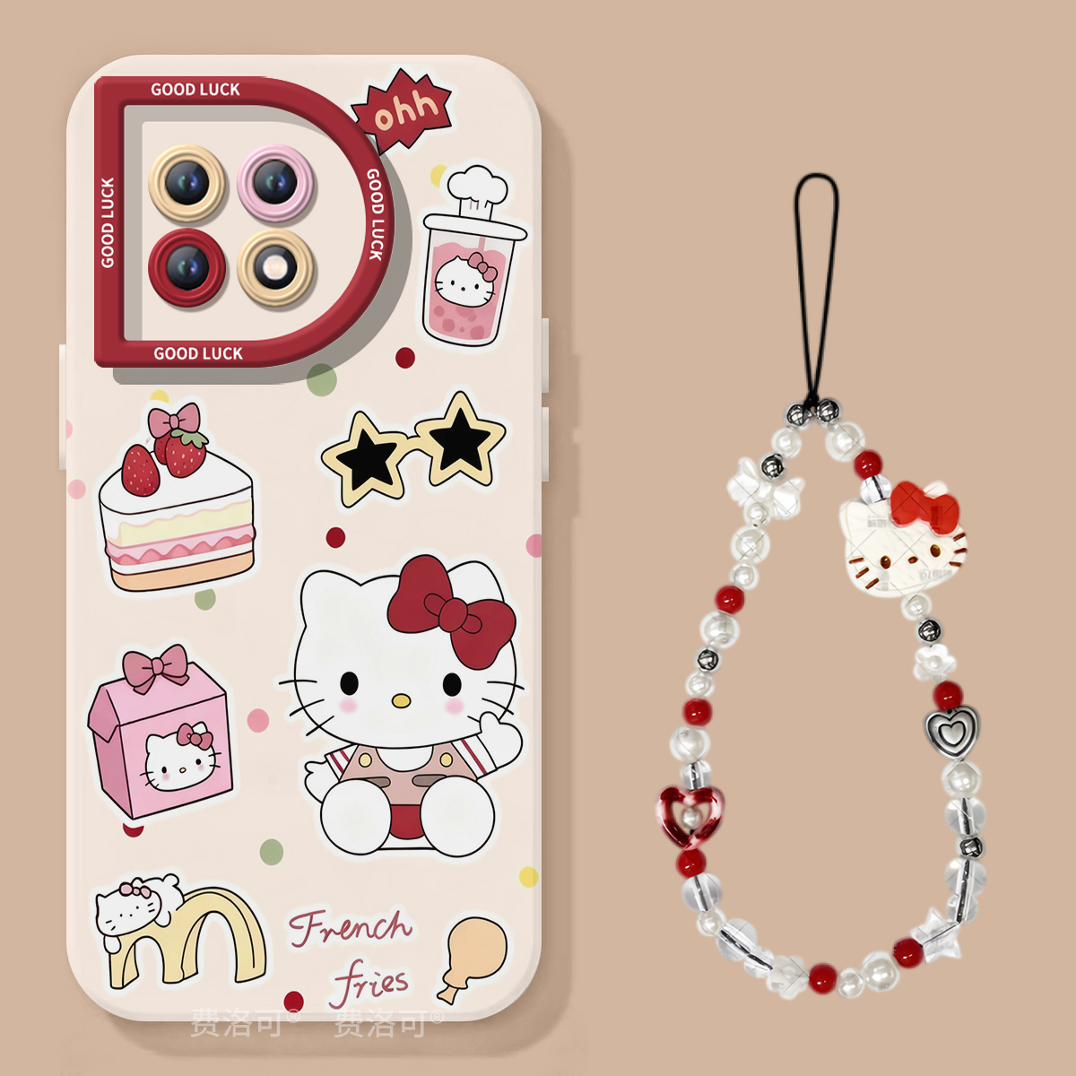 卡通牛仔凯蒂适用一加ACE3手机壳ace5pro竞速版专用新款1加ace2硅胶por外壳1+ace3v全包oneplus液态ace镜头2v