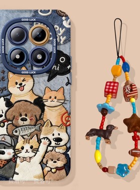 牛仔小猫适用红米turbo4pro手机壳note13新款note15pro全包12防摔turbo3软10外壳8的7redminote9小米高级好看