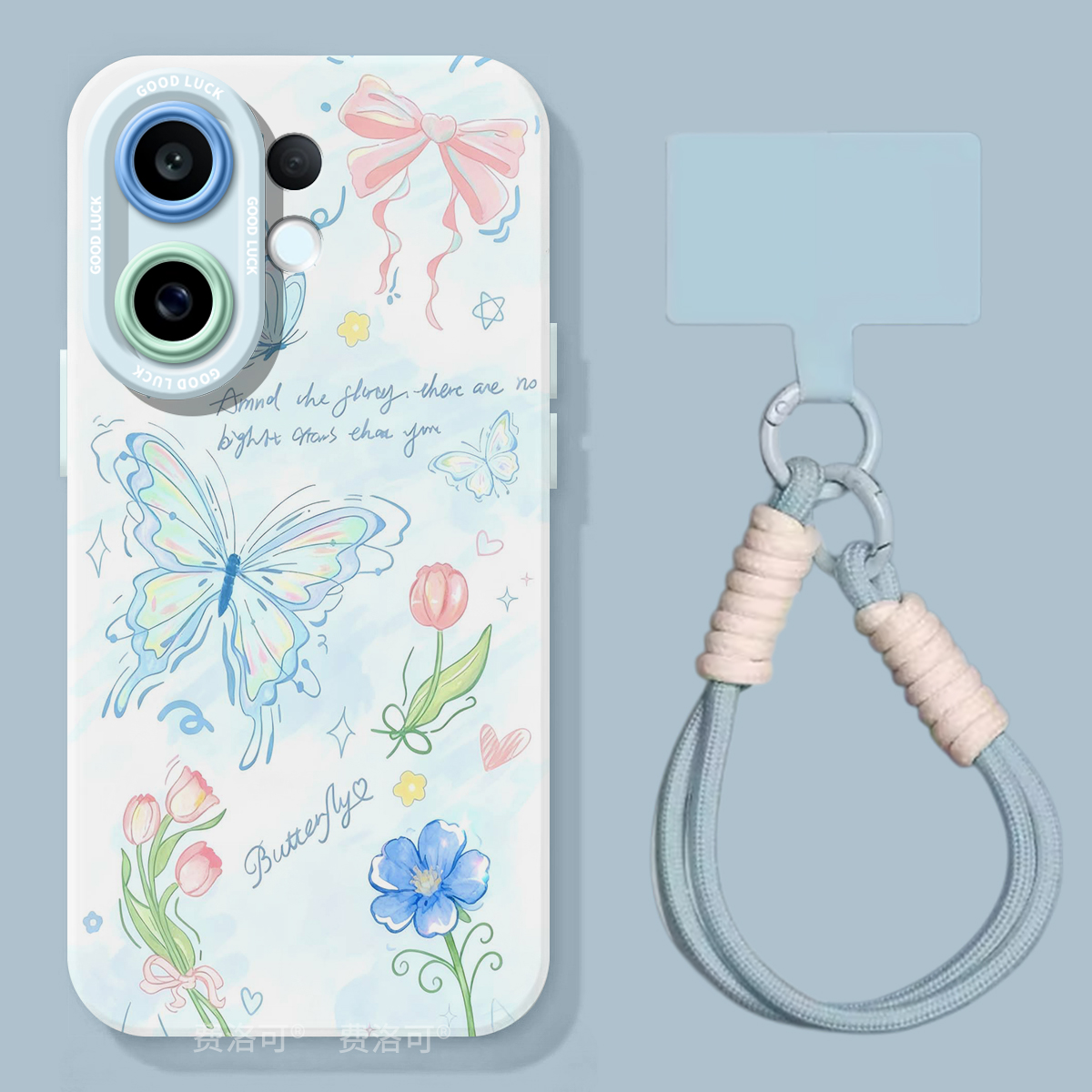 卡通蝴蝶小花适用vivos30手机壳s20pro新款s18绝美s19硅胶s17超火vivo镜头s16e女vivi高端s15por高级感s12