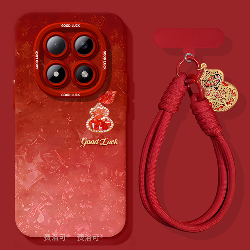 闪钻葫芦适用红米turbo4pro手机壳note13新款note15pro男款12防摔turbo3软10新年8的7redminote9小米高颜值套