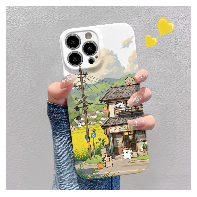 线条小狗适用于苹果华为vivo小米oppo红米荣耀一加iPhone16手机壳15promax菲林14夏i13新款12女mate70pro趣味