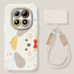 线条小狗适用红米turbo4pro手机壳note13新款note15pro全包12防摔turbo3软10外壳8的7redminote9小米高级趣味