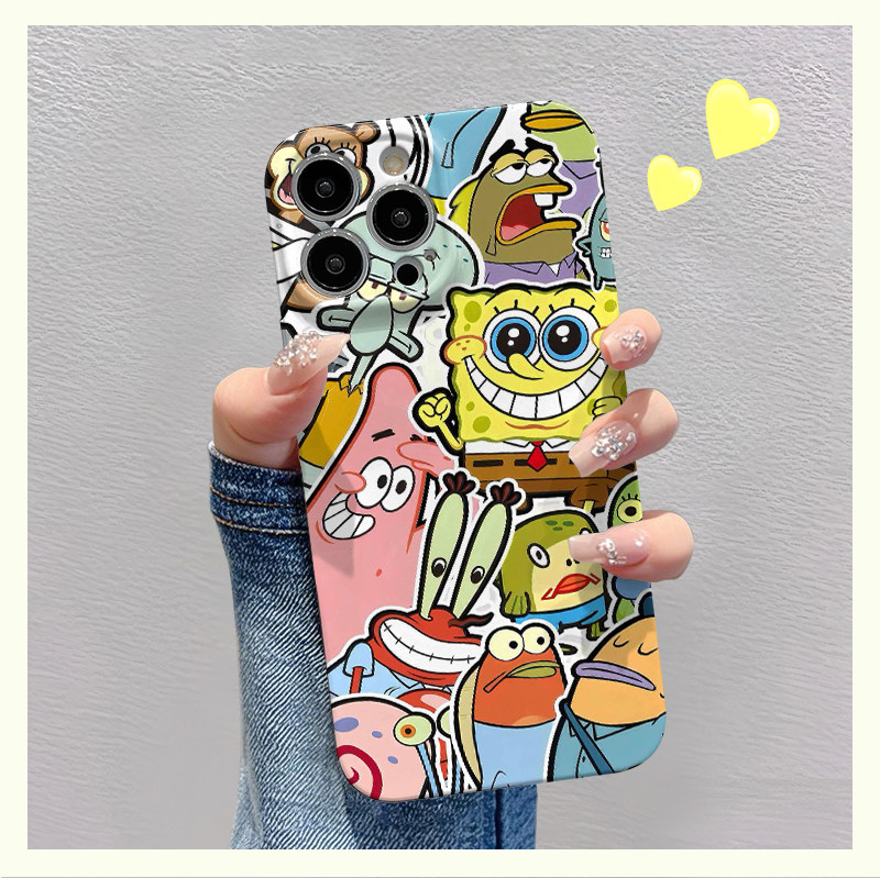 海绵宝宝适用于苹果华为vivo小米oppo红米荣耀一加iPhone16手机壳15promax菲林14可爱i13新款12男女mate70pro