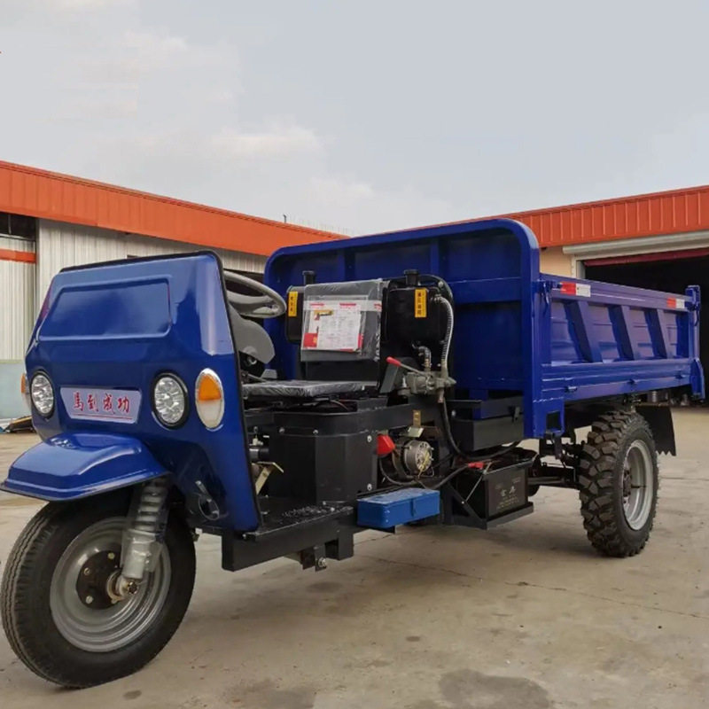 农用爬坡运输柴油三轮车 矿用出渣翻斗自卸车 加厚车厢工程车