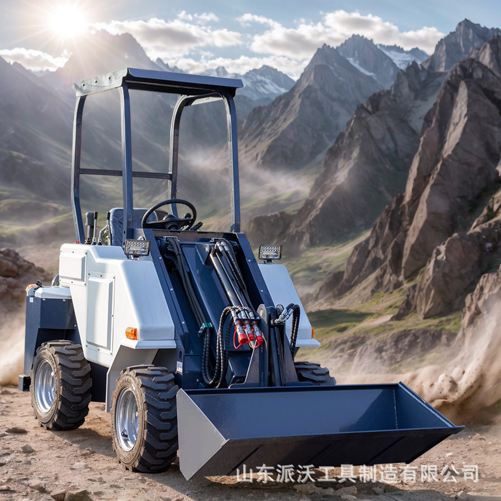 Export Trade座驾式微型装载机 厂房堆垛装运 外贸四驱轮式铲运车