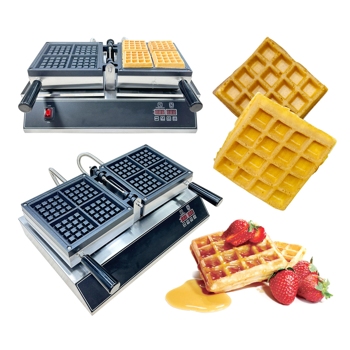 Sophi Commercial Use Square shape waffle make non stick pan