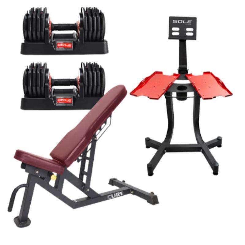 （SOLE）家用哑铃SW155 单个可调哑铃（25KG）哑铃架SW100