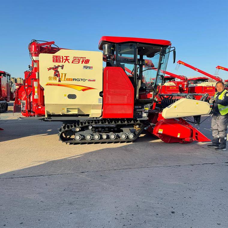 谷神RG70驾驶室款联合收割机140马力金刚二代履带收割机