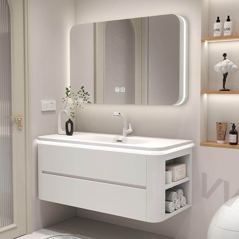 橡木烤漆洗手盆浴室柜组合陶瓷一体盆洗手盆浴室柜侧边收纳厂货源,家装主材,浴室柜,淘宝优惠券,粉丝福利购,淘宝优惠卷