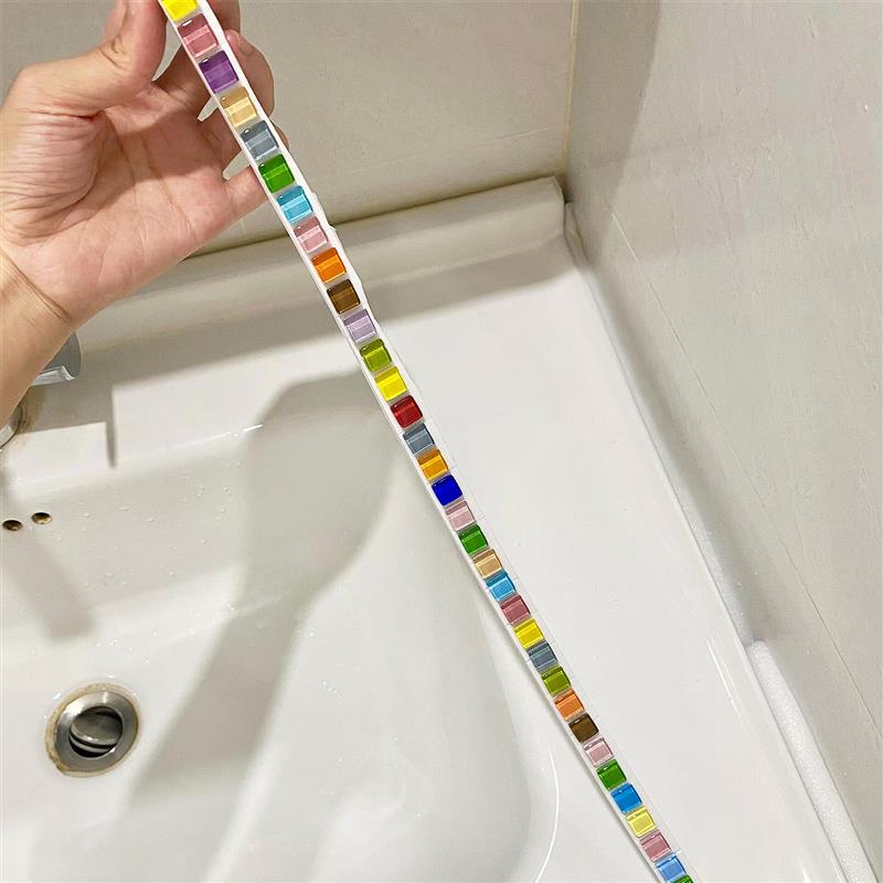 浴室柜缝隙消失术！新家的100个快递填缝条厨房美缝贴防水贴防霉