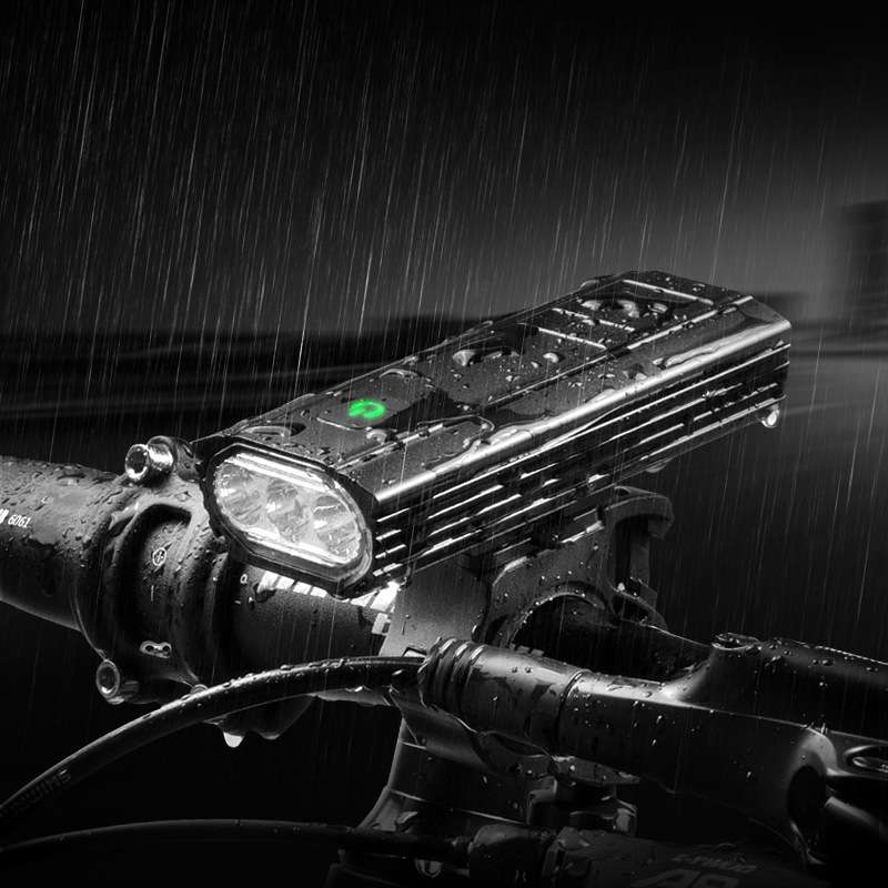 新自行车前灯双T6高亮自行车灯手电USB充电COB骑行照明灯骑行装备